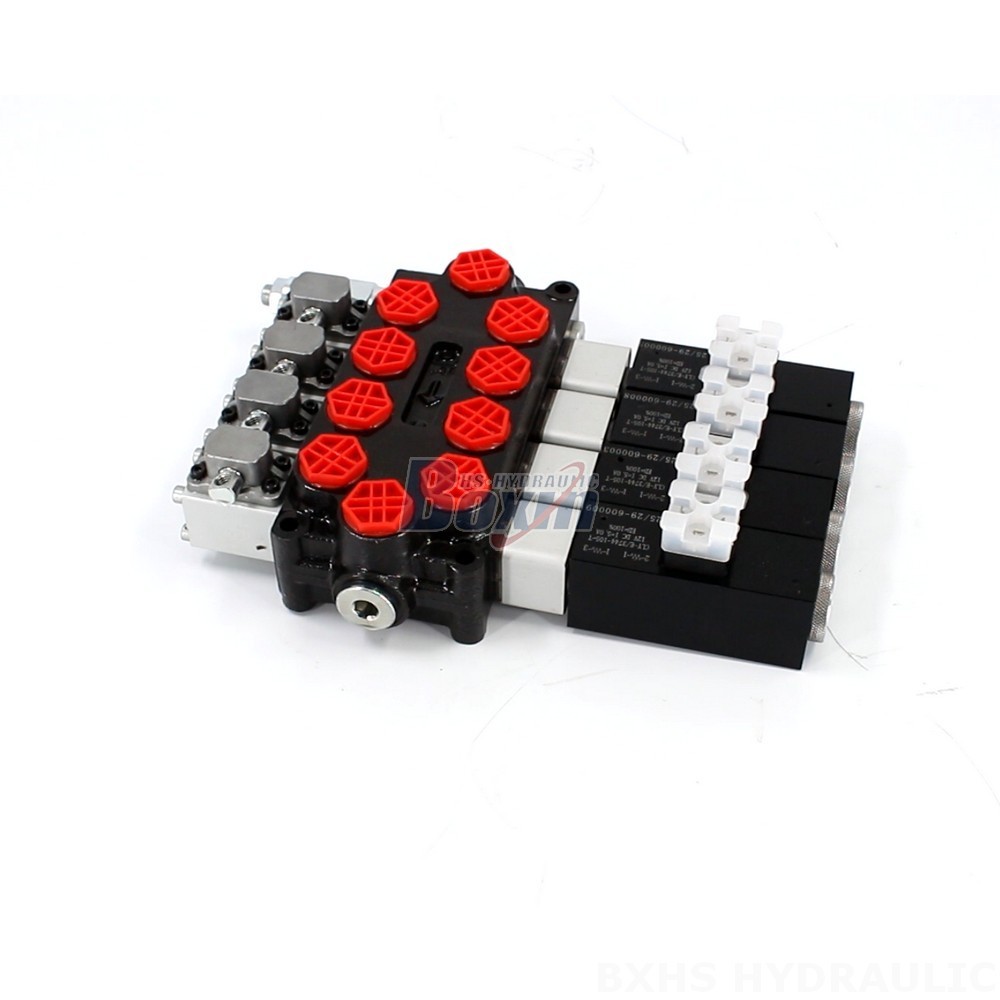 High-Performance Q45 4 Spool Monoblock Directional Control Valve (Solenoid & Manual) main image